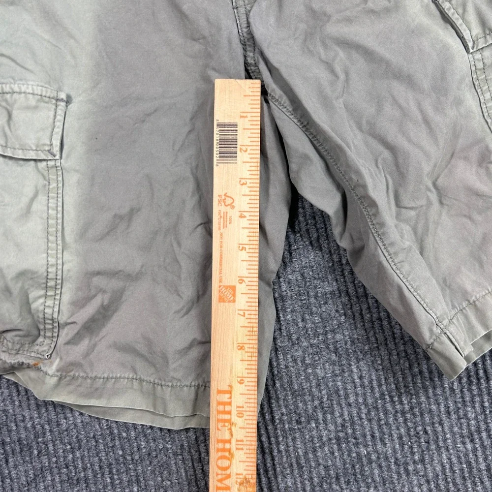 Vintage Gap Shorts Men's‎ 32 Cargo Gray Green Cotton Casual Flat Front Faded